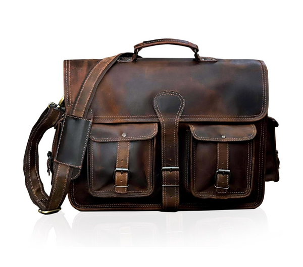 Load image into Gallery viewer, Timber Buffalo Leather Briefcase