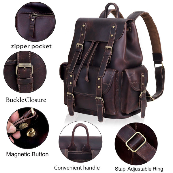Load image into Gallery viewer, Dakota Buffalo Leather Backpack