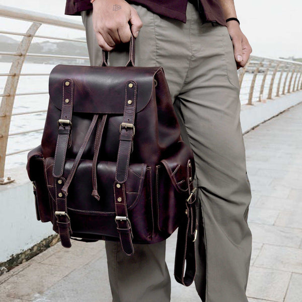 Load image into Gallery viewer, Dakota Buffalo Leather Backpack