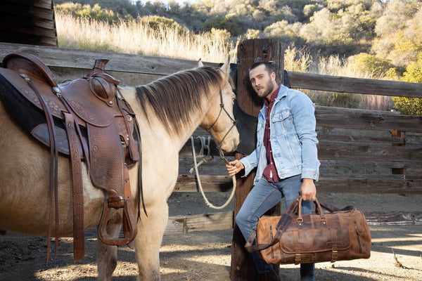 Load image into Gallery viewer, Juniper Leather Duffel Bag for Men