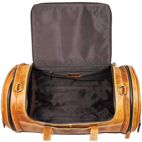 Load image into Gallery viewer, Hawthorne Barrel Leather Duffel Bag