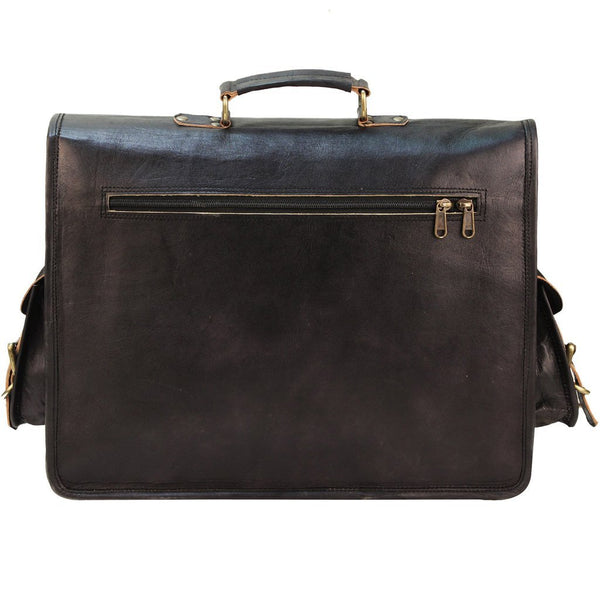 Load image into Gallery viewer, Brent Black Leather Briefcase for Men