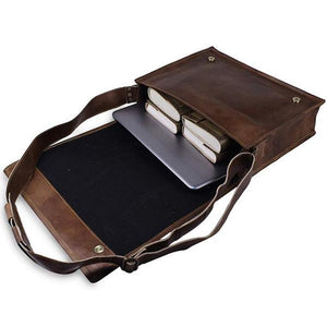 Ridge Leather Messenger Bag for Men