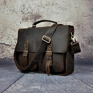 Lennox Leather Messenger Bag