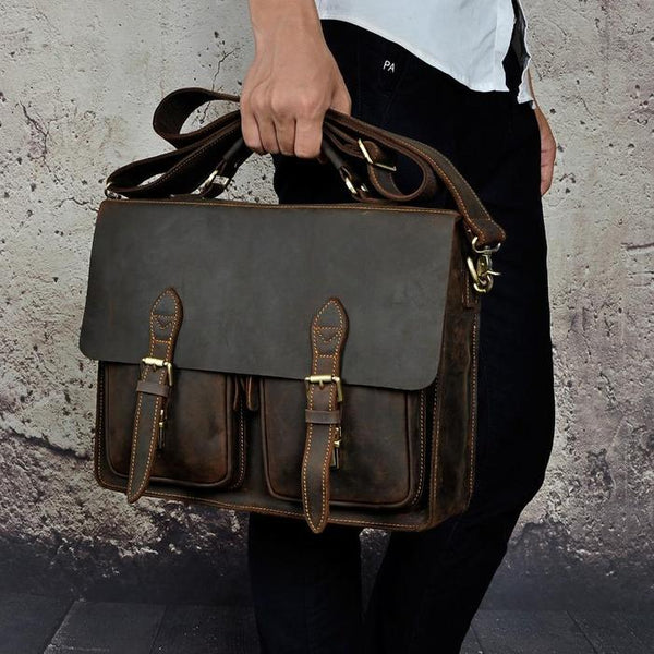 Load image into Gallery viewer, Lennox Leather Messenger Bag