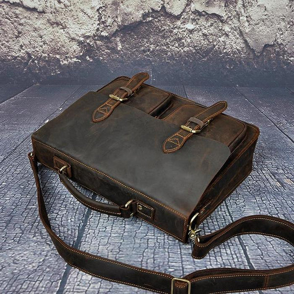 Load image into Gallery viewer, Forrest Buffalo Leather Briefcase for Men