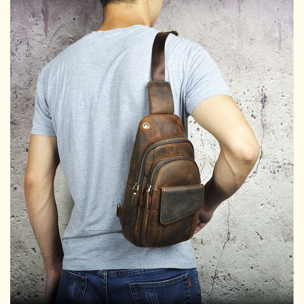 Load image into Gallery viewer, Cali Buffalo Leather Sling Bag