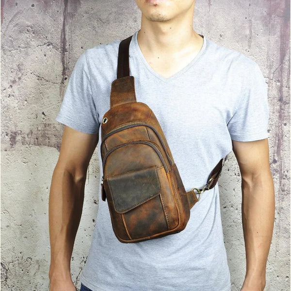 Load image into Gallery viewer, Cali Buffalo Leather Sling Bag