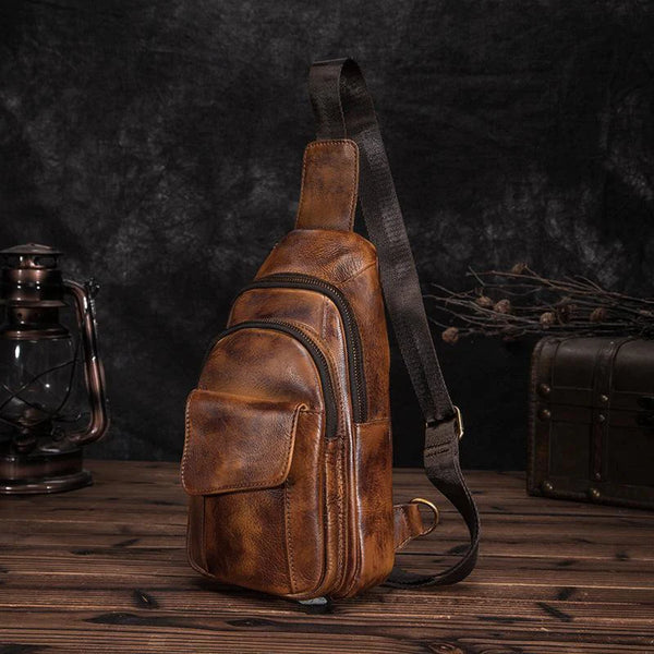 Load image into Gallery viewer, Cali Buffalo Leather Sling Bag
