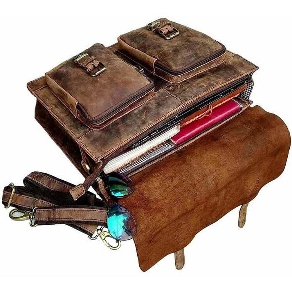 Load image into Gallery viewer, Forrest Buffalo Leather Briefcase for Men