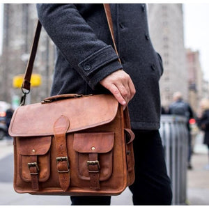 Glenn Leather Briefcase Bag for Men