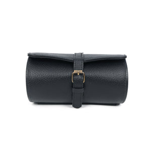 Black Buffalo Leather Watch Roll