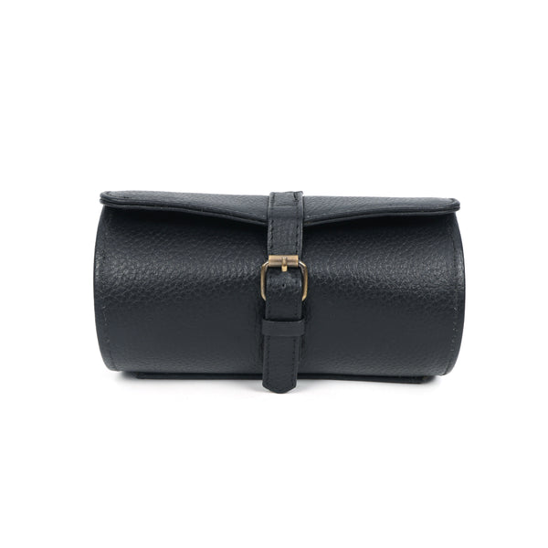 Load image into Gallery viewer, Black Buffalo Leather Watch Roll
