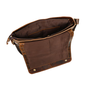Sawyer Buffalo Leather Messenger Bag for Men