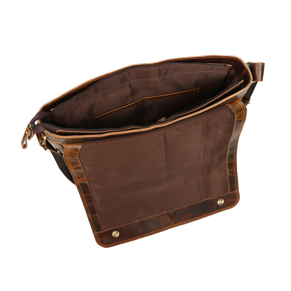 Load image into Gallery viewer, Sawyer Buffalo Leather Messenger Bag for Men
