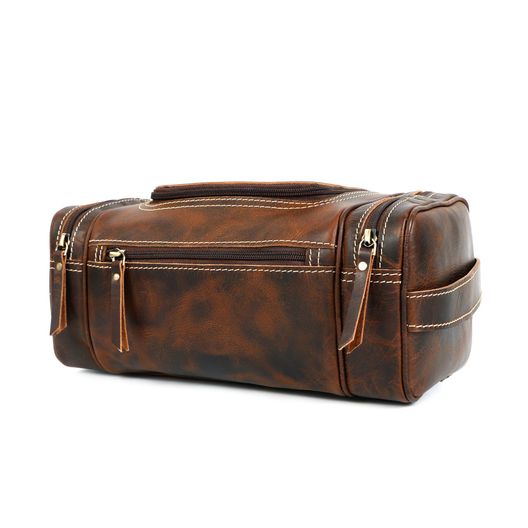 Handmade Buffalo Leather Toiletry Bag