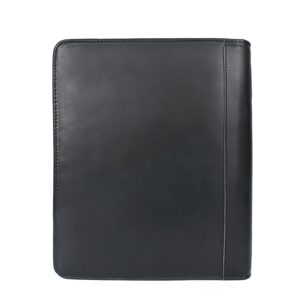 Load image into Gallery viewer, Emerson Black Leather Zippered Padfolio
