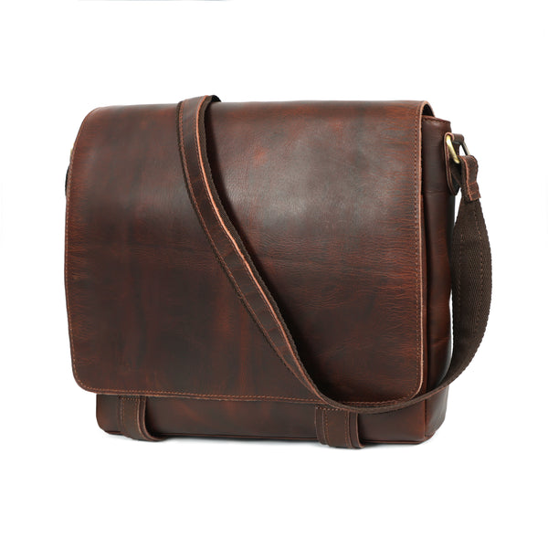 Load image into Gallery viewer, Brice Buffalo Leather Messenger Bag for Men

