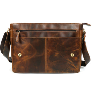 Sawyer Buffalo Leather Messenger Bag for Men