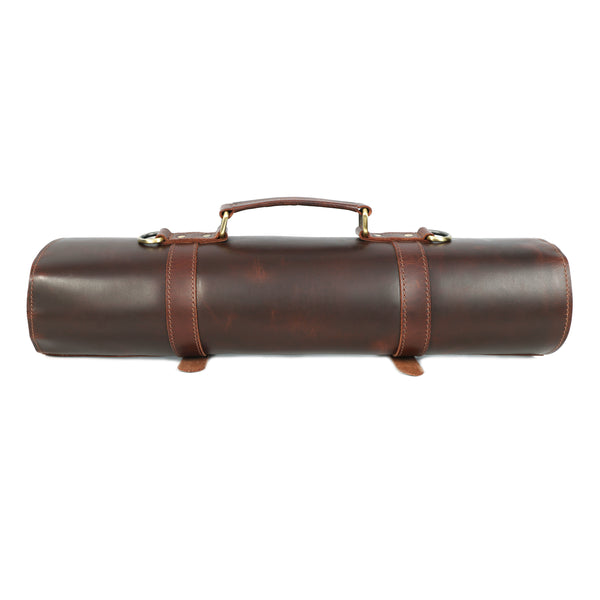 Load image into Gallery viewer, Handmade Buffalo Leather Knife Roll
