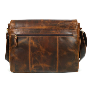 Sawyer Buffalo Leather Messenger Bag for Men
