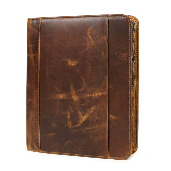 Load image into Gallery viewer, Buffalo Leather Zippered Padfolio
