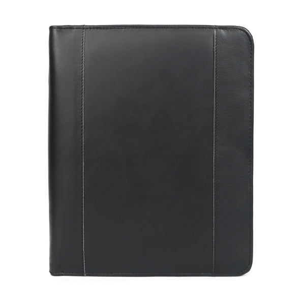 Load image into Gallery viewer, Emerson Black Leather Zippered Padfolio

