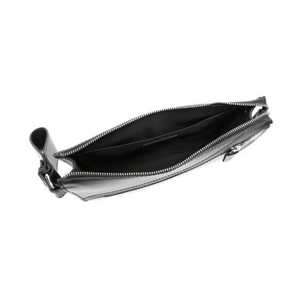 Load image into Gallery viewer, Handmade Black Leather Zipped Clutch
