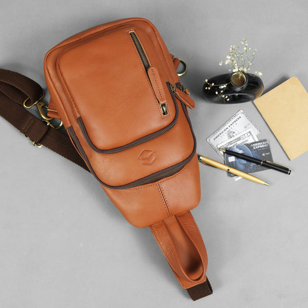 Load image into Gallery viewer, Terran Buffalo Leather Sling Bag
