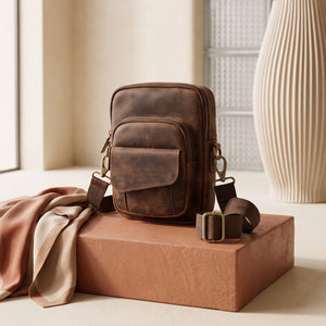 Cali Buffalo Leather Crossbody Bag