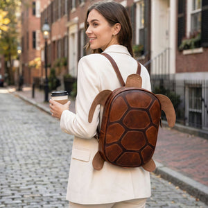 Terra Turtle Handmade Leather Backpack