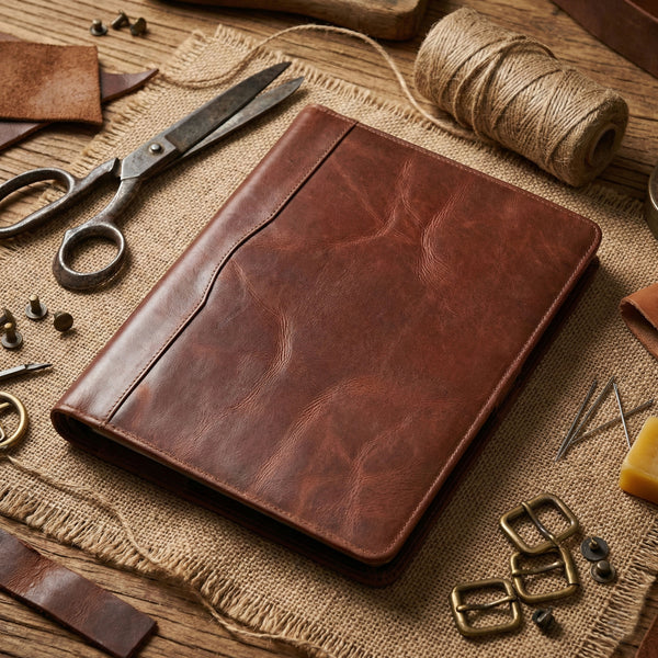 Load image into Gallery viewer, Apex Buffalo Leather Portfolio Padfolio
