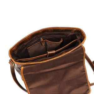 Carter Buffalo Leather Messenger Bag for Men