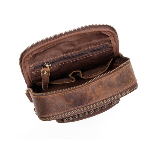 Load image into Gallery viewer, Cali Buffalo Leather Crossbody Bag
