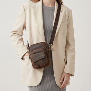 Cali Buffalo Leather Crossbody Bag