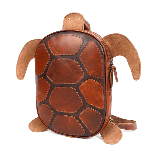 Load image into Gallery viewer, Terra Turtle Handmade Leather Backpack
