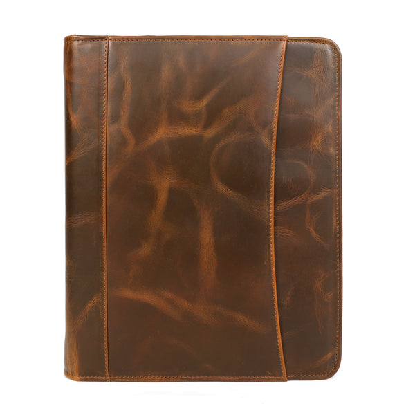 Load image into Gallery viewer, Elite Buffalo Leather Zippered Padfolio
