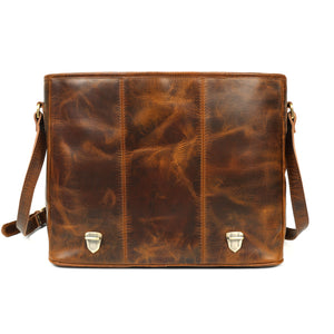 Carter Buffalo Leather Messenger Bag for Men