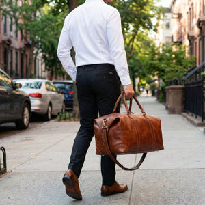 Florian Buffalo Leather Duffel Bag