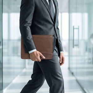 Premium Buffalo Leather Zippered Padfolio