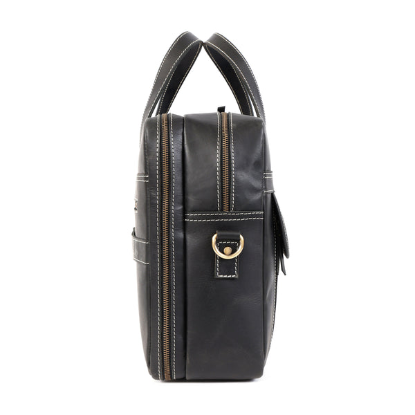 Load image into Gallery viewer, Dylan Black Leather Briefcase
