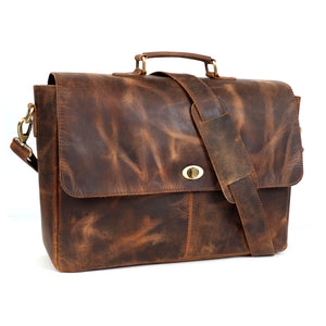 Apollo Buffalo Leather Messenger Bag for Men