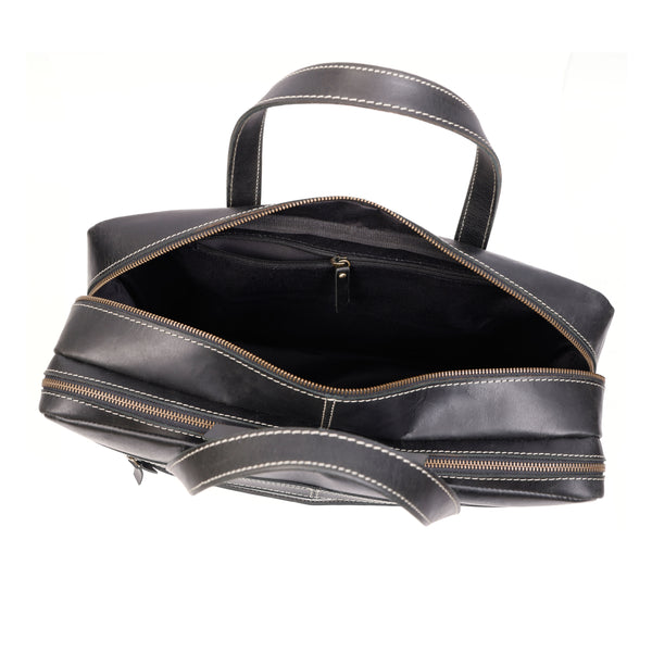 Load image into Gallery viewer, Dylan Black Leather Briefcase
