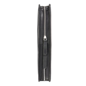 Emerson Signature Black Leather Zippered Padfolio