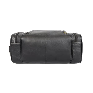 Black Buffalo Leather Toiletry Bag