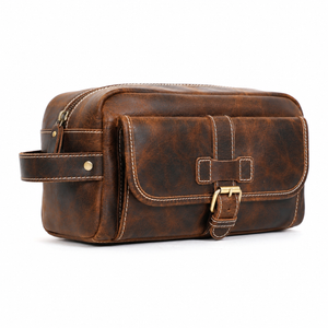 Juniper Buffalo Leather Toiletry Bag