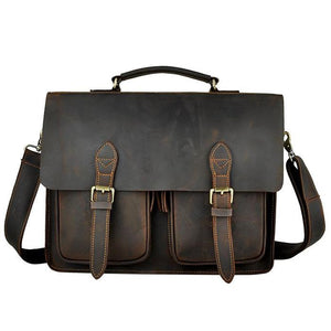 Lennox Leather Messenger Bag