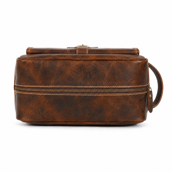 Load image into Gallery viewer, Juniper Buffalo Leather Toiletry Bag
