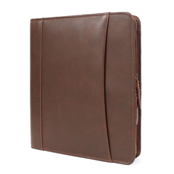 Load image into Gallery viewer, Premium Buffalo Leather Zippered Padfolio
