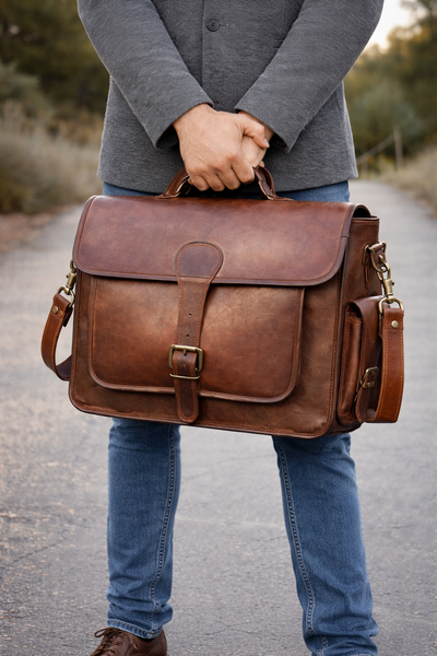 Load image into Gallery viewer, Perry Leather Messenger Bag for Men

